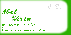 abel uhrin business card